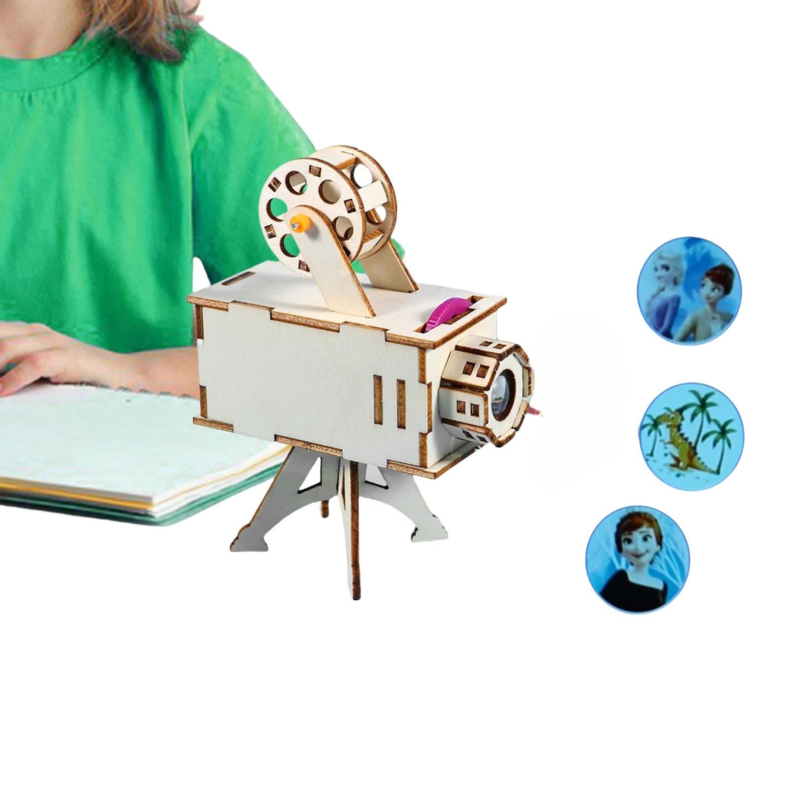 Drawing Projector Kids - DIY 木製科学プロジェクトモデルキット科学実験おもちゃ早期学習おもちゃ子供のためのギフト誕生日プロジェクター
