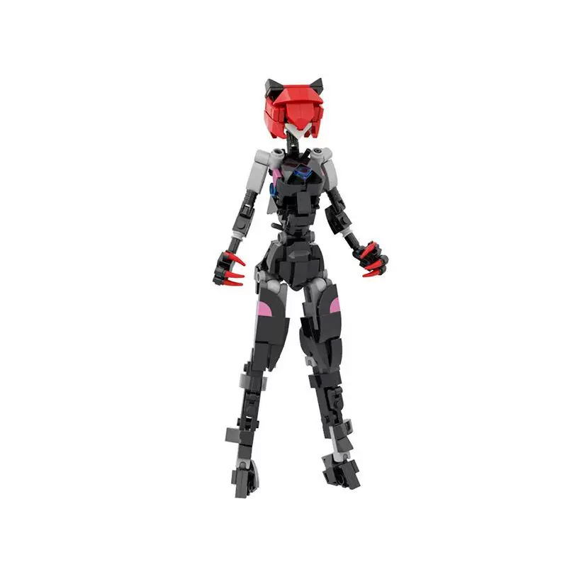 Coding Robot Toy - MOC猫型女性ロボットモデル 小粒子ビルディングブロック DIYクリエイティブモデル 男性がブロックを収集するのが好きなギフト