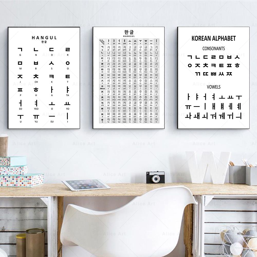 Kids Educational Posters - 子供のためのアルファベットの創造的な絵画,署名付きポスター