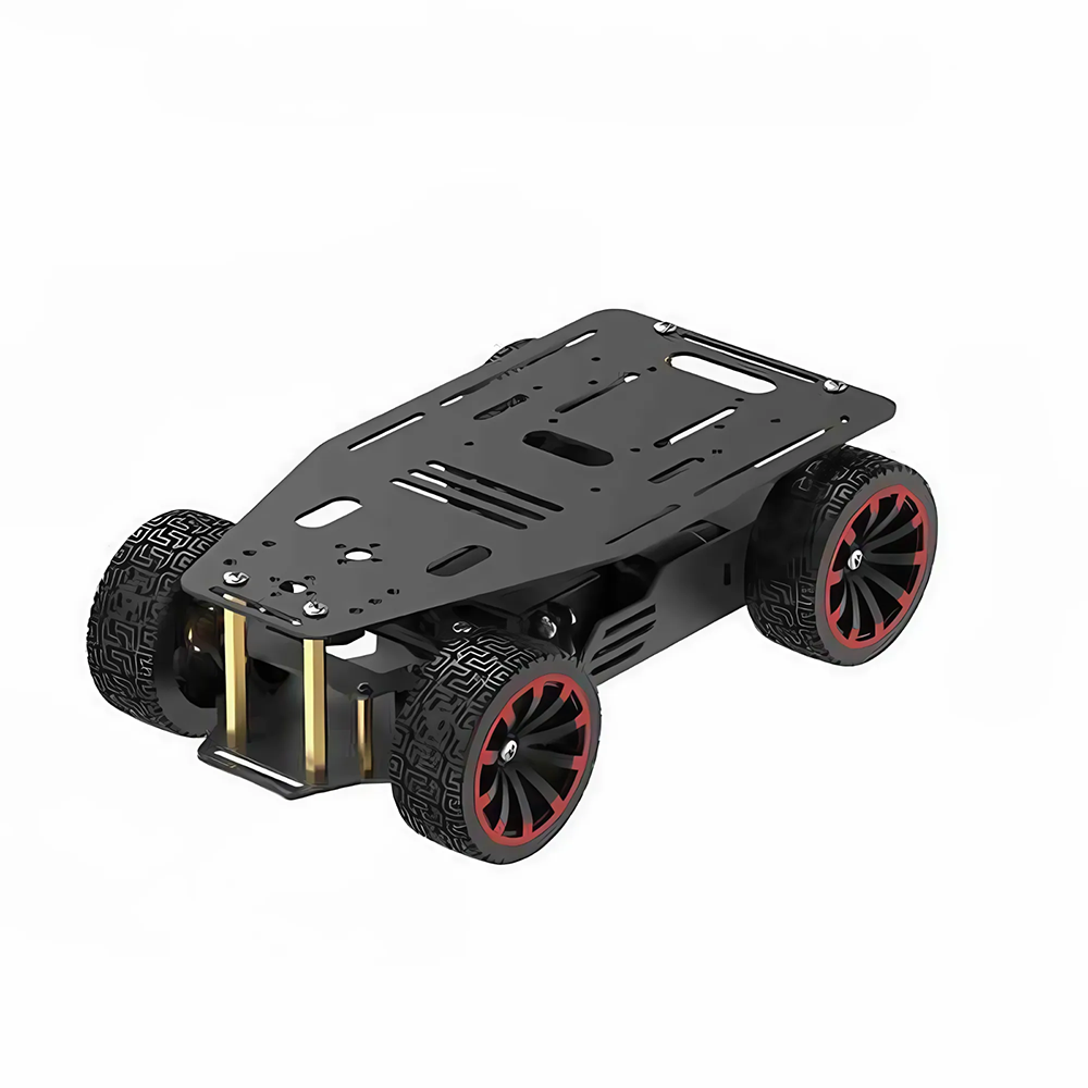 Coding Robot Toy - プログラム可能なロボットカー用の金属製電気自動車シャーシ,4輪駆動ホイール,4輪駆動,コーディングモーター,5kgの負荷