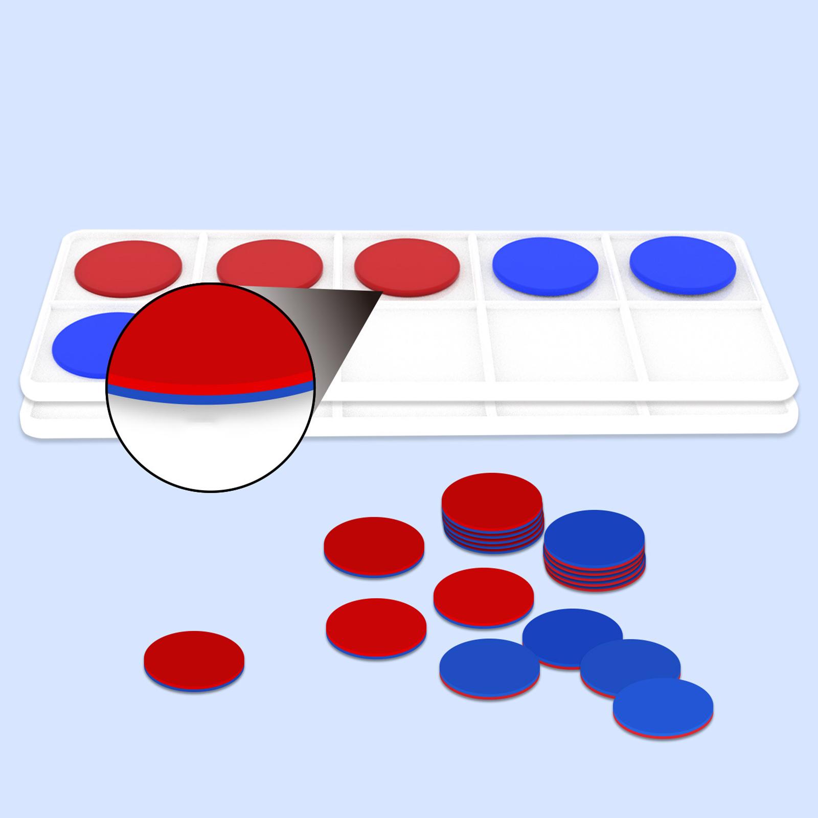 Math Manipulative Set - プラスチック製フレーム10個セット 数学ゲームカウンター 教室での足し算と引き算用の数学ツールマニピュレーター
