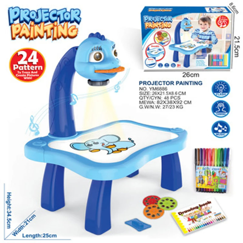 Drawing Projector Kids - 赤ちゃん投影描画ボード子供の早期教育アート描画おもちゃ子供の興味を養う研究パズル絵画おもちゃギフト