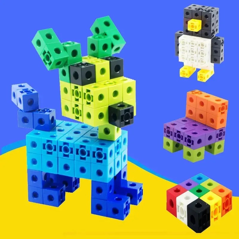 100個セット リンキングキューブ 数学教材 子供用学習カウ - Math Manipulative Set のレビューと価格