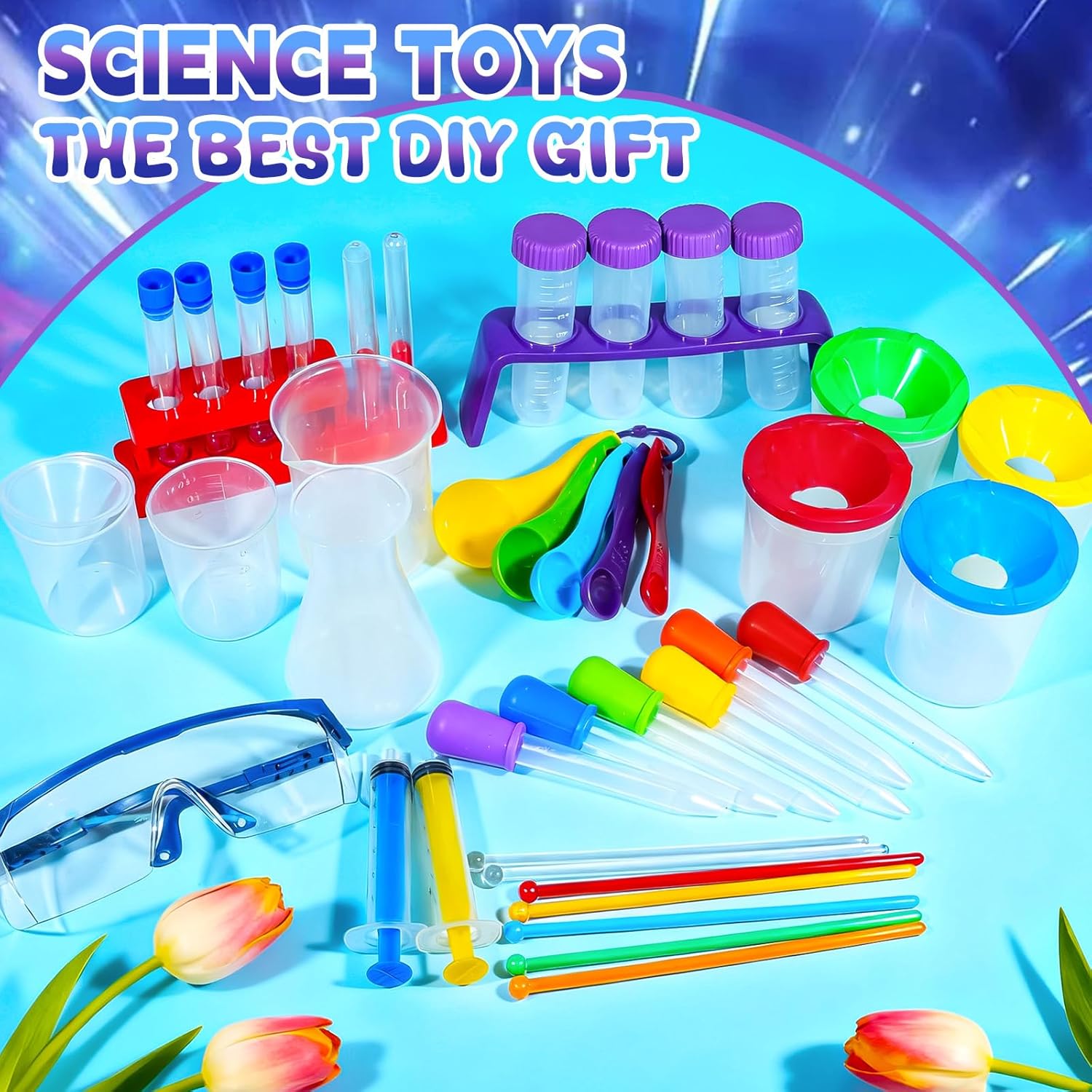 5-41点入り キッズサイエンスキット 実験用試験管 ビーカ - Science Kit Volcano のレビューと価格