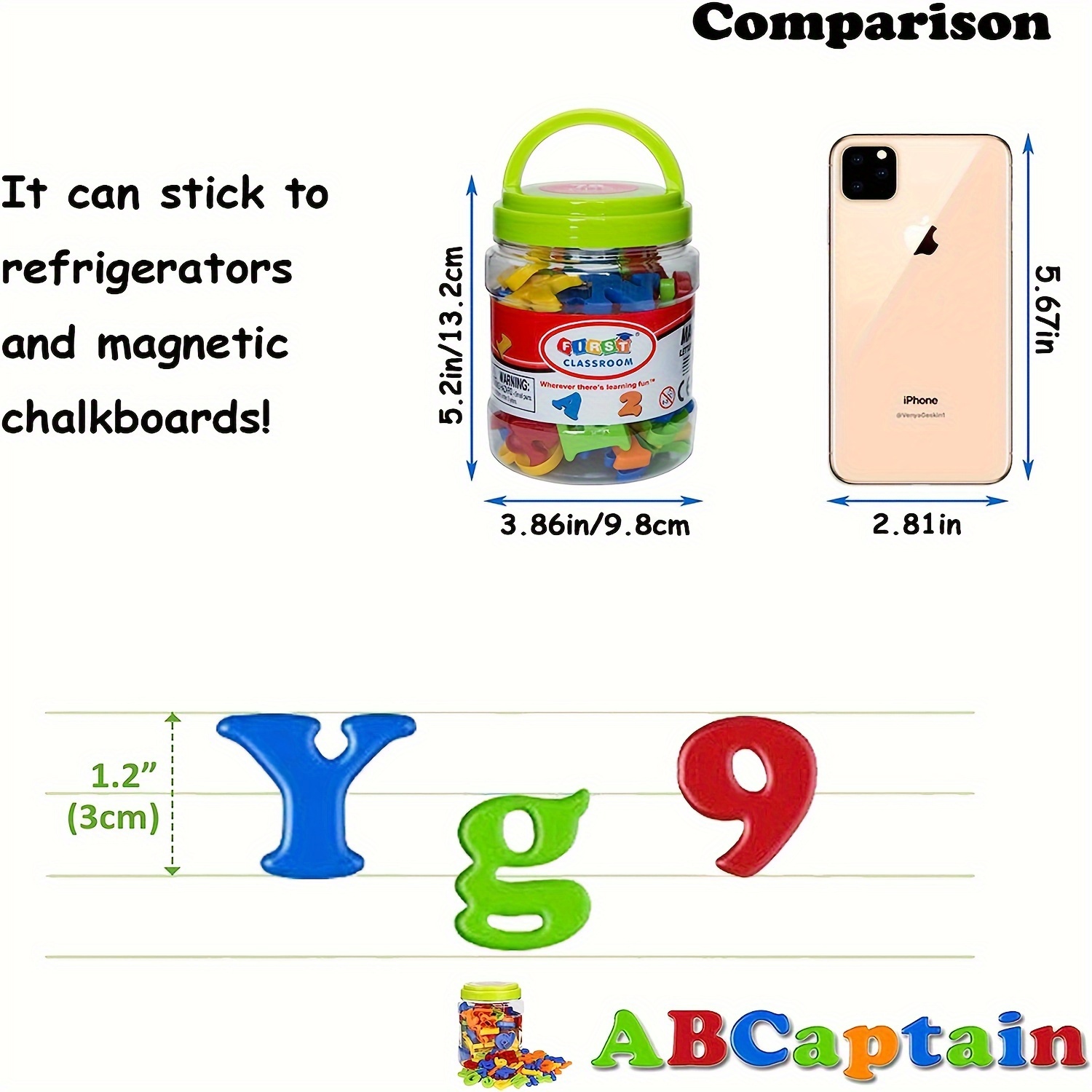 78個の磁気文字数字アルファベット、カラフルなABC 123 - Kids Educational - Alphabet Numbers & More のレビューと価格