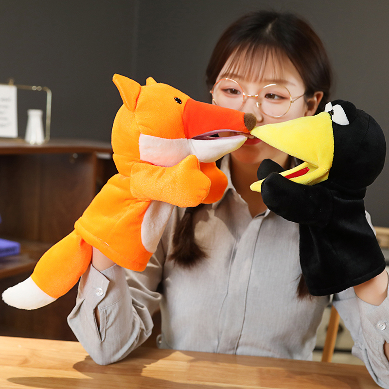 25 センチメートルキツネカラス赤ちゃんハンドパペットぬいぐ - Kids Education Story のレビューと価格