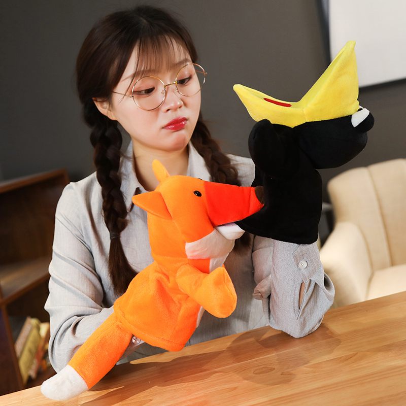 25 センチメートルキツネカラス赤ちゃんハンドパペットぬいぐ - Kids Education Story のレビューと価格