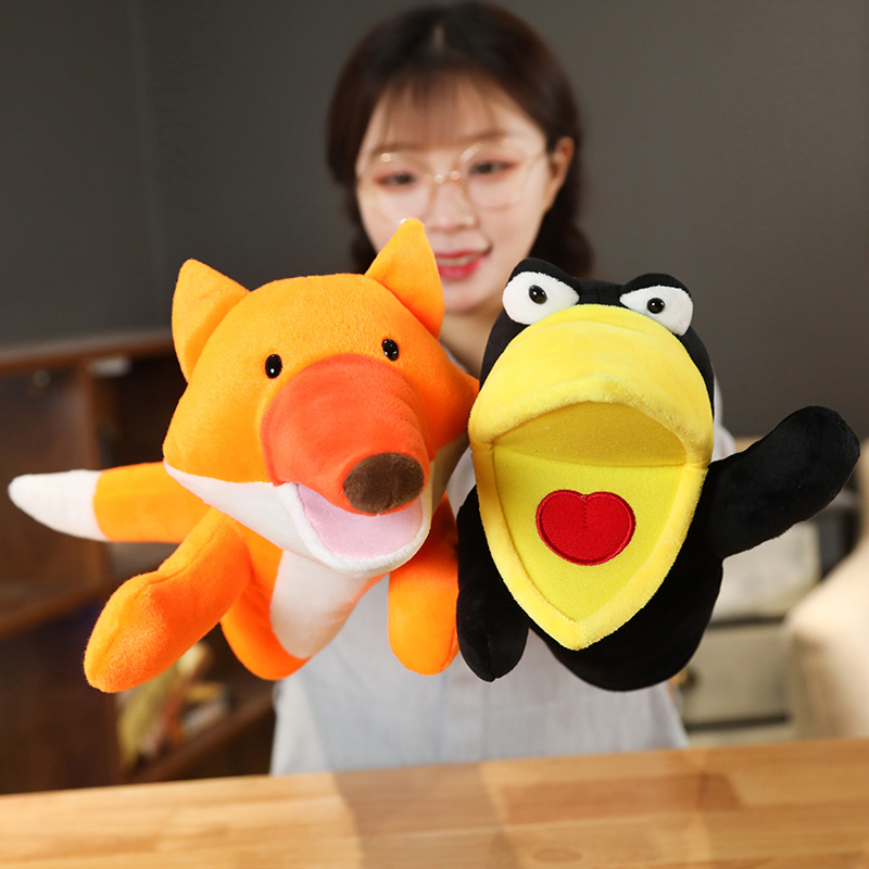 25 センチメートルキツネカラス赤ちゃんハンドパペットぬいぐ - Kids Education Story のレビューと価格