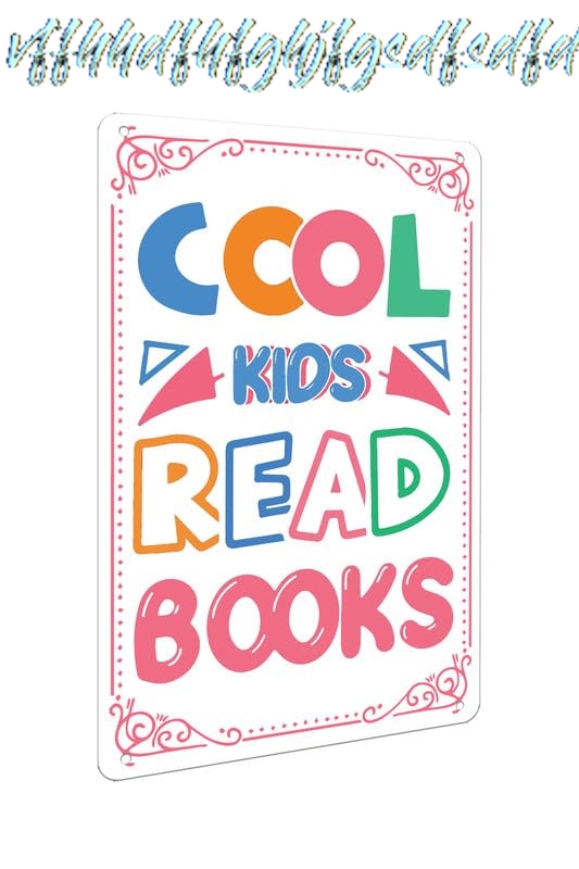 「クールな子供たちが本を読む」メタルサイン。読書に関する名言 - School Kids Education Quotes のレビューと価格