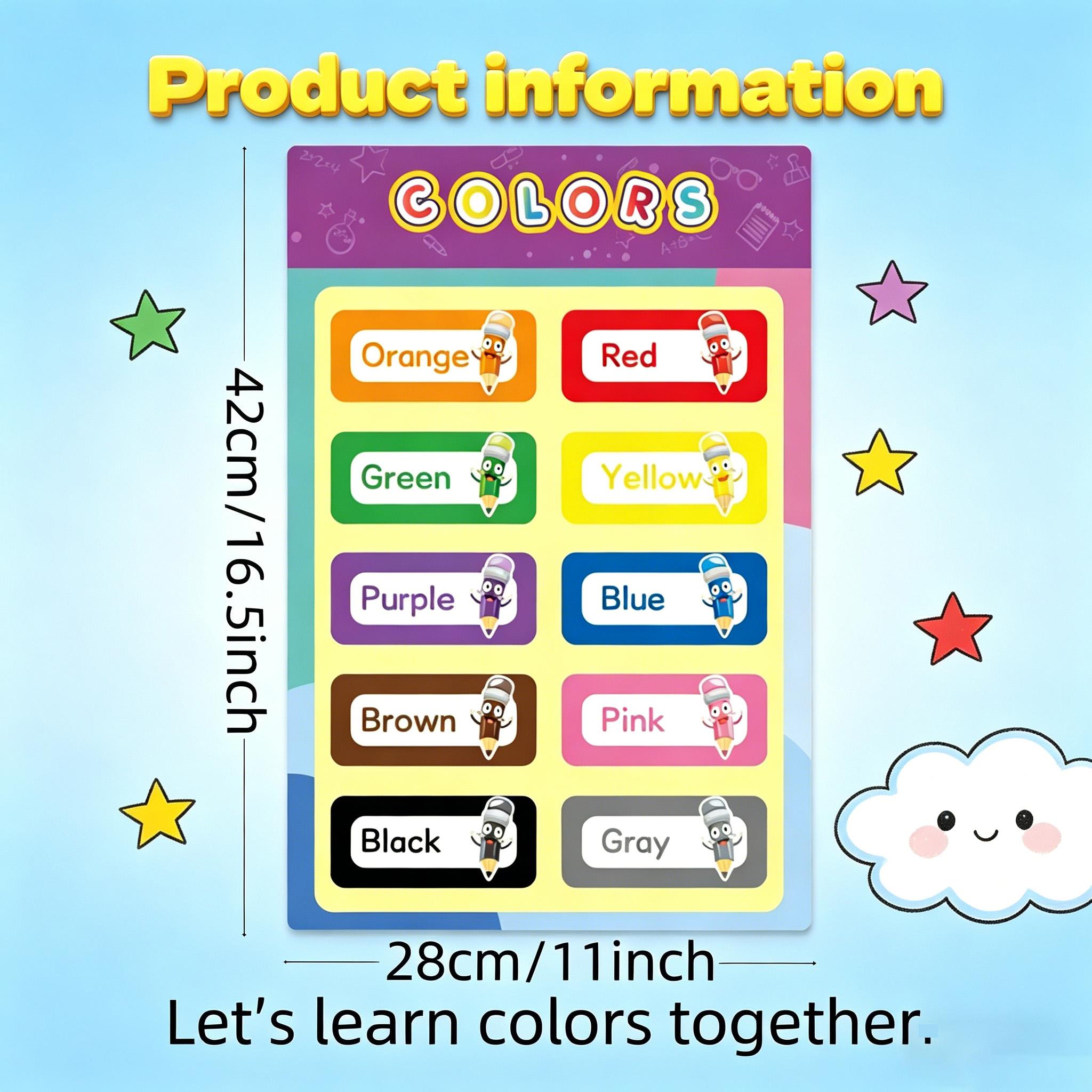 幼児向け教育ポスター16枚セット（1～3歳）、子供向けラミネ - Kids Educational - Alphabet Numbers & More のレビューと価格