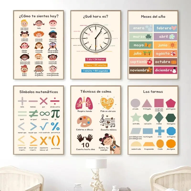 1pc フレームなしボヘミアンウォールアート数字アルファベッ - Kids Educational - Alphabet Numbers & More のレビューと価格