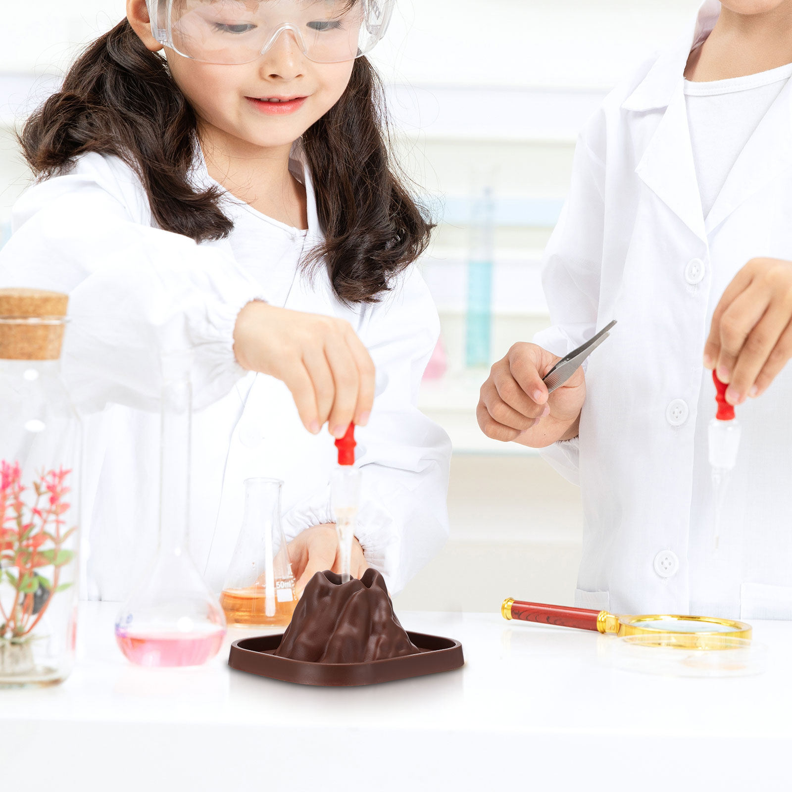 10個入り火山型キット DIY科学プロジェクト用 明るくリア - Science Kit Volcano のレビューと価格