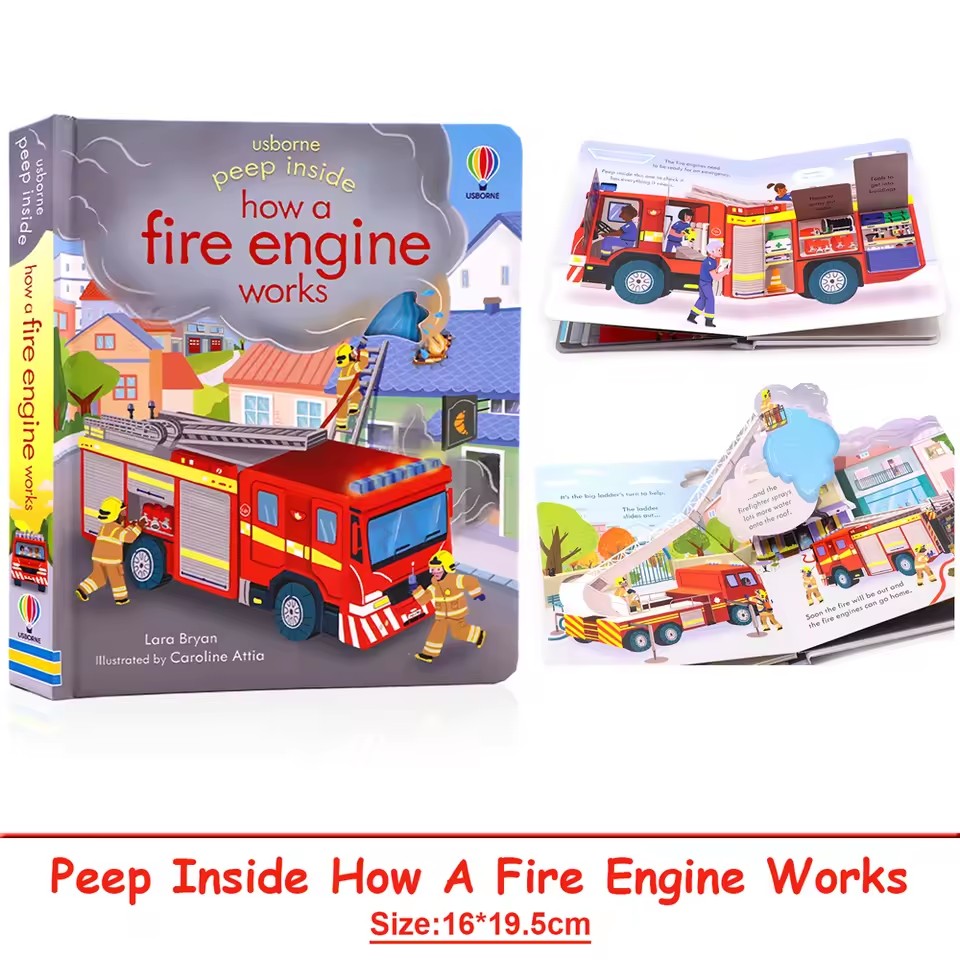 Usborne ピープインサイド 消防車の仕組みを知る 3D - Kids Education Picture のレビューと価格