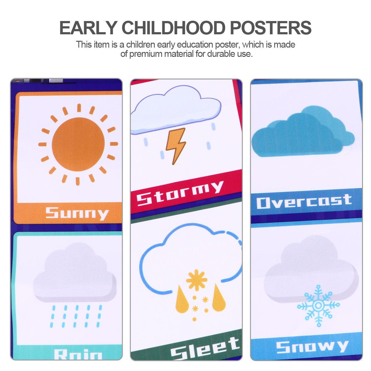 高品質な英語の壁掛け式教育用ポスター1枚。幼児や子供向けの、 - Kids Educational Posters のレビューと価格