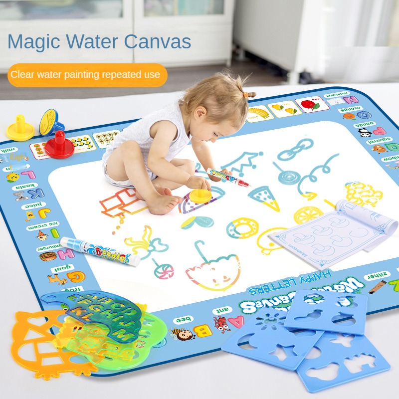 マジックウォーター描画マット 再利用可能な落書き絵画ボード  - Drawing Projector Kids のレビューと価格