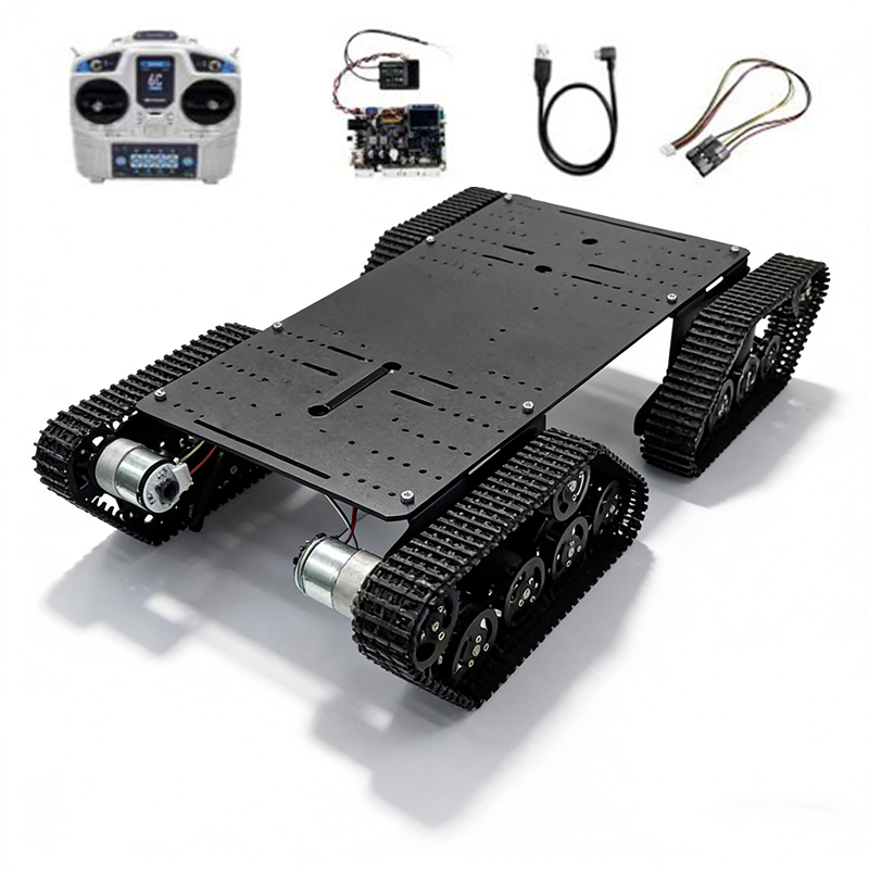 組み立て済みの大型RC戦車。MC6Cハンドルモーター搭載、4 - Coding Robot Toy のレビューと価格