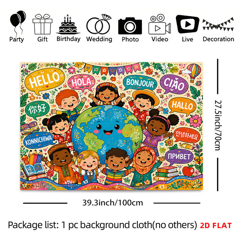国際的な言語による挨拶、世界地図、グローバル文化をテーマにし - Kids Educational Posters のレビューと価格