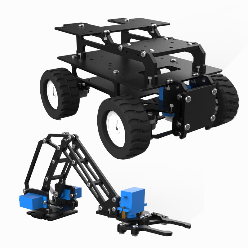 アクリル 4WD ロボットカーモーターアッカーマン全方向追跡 - Coding Robot Toy のレビューと価格