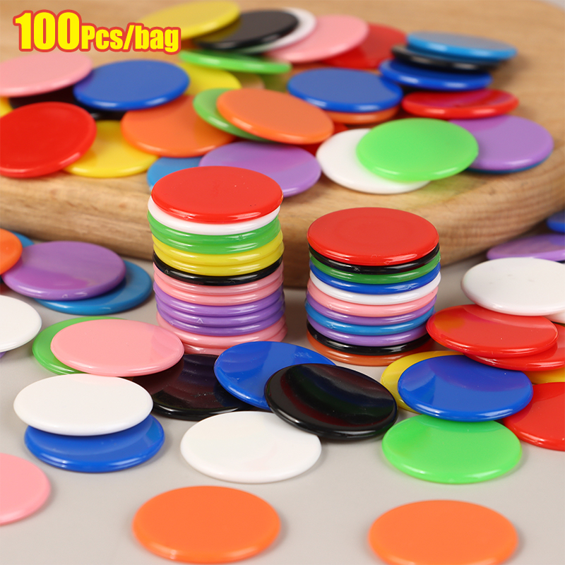 100 個のカウンティングチップセット 25 ミリメートルカ - Math Manipulative Set のレビューと価格