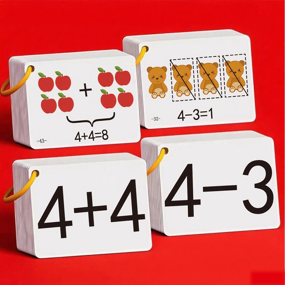 132 枚の加算と減算カード、幼児が初期に算数のスキルを養う - Math Manipulative Set のレビューと価格