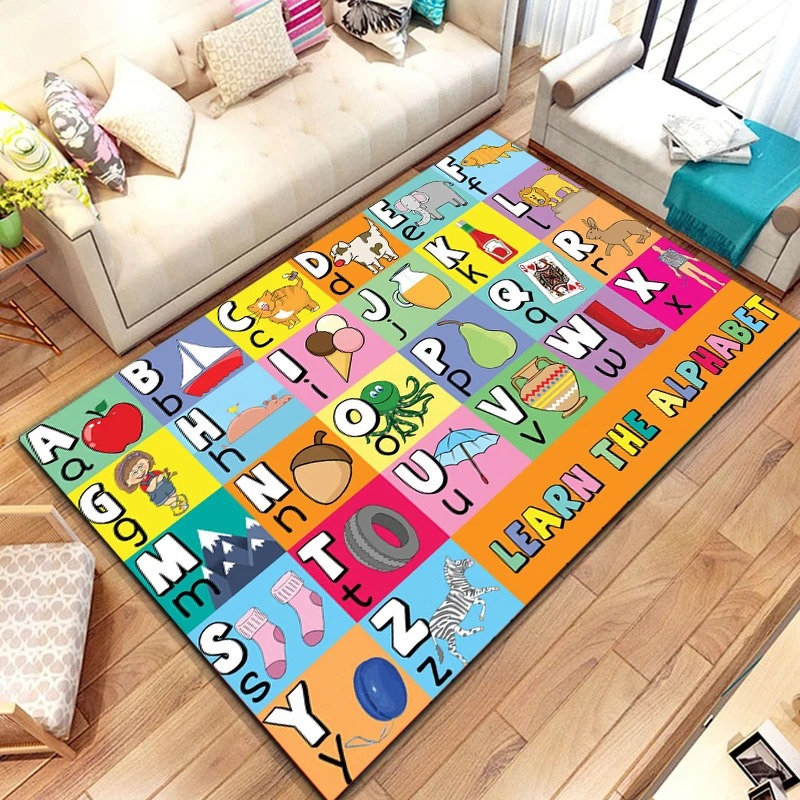 アルファベット学習カーペットマットラグABC文字数字動物形教 - Kids Educational - Alphabet Numbers & More のレビューと価格