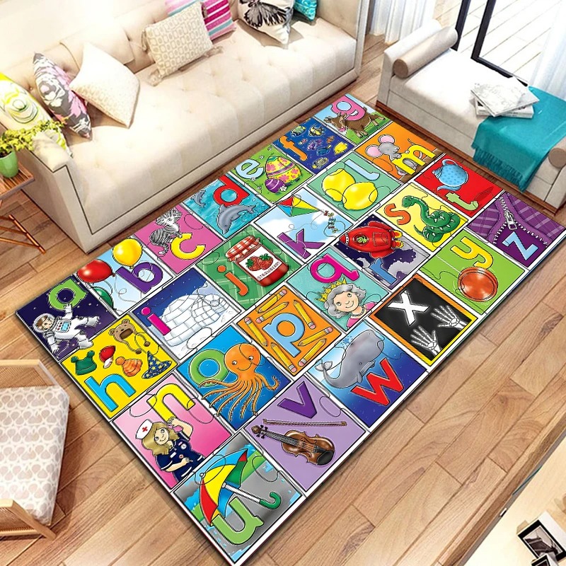 アルファベット学習カーペットマットラグABC文字数字動物形教 - Kids Educational - Alphabet Numbers & More のレビューと価格