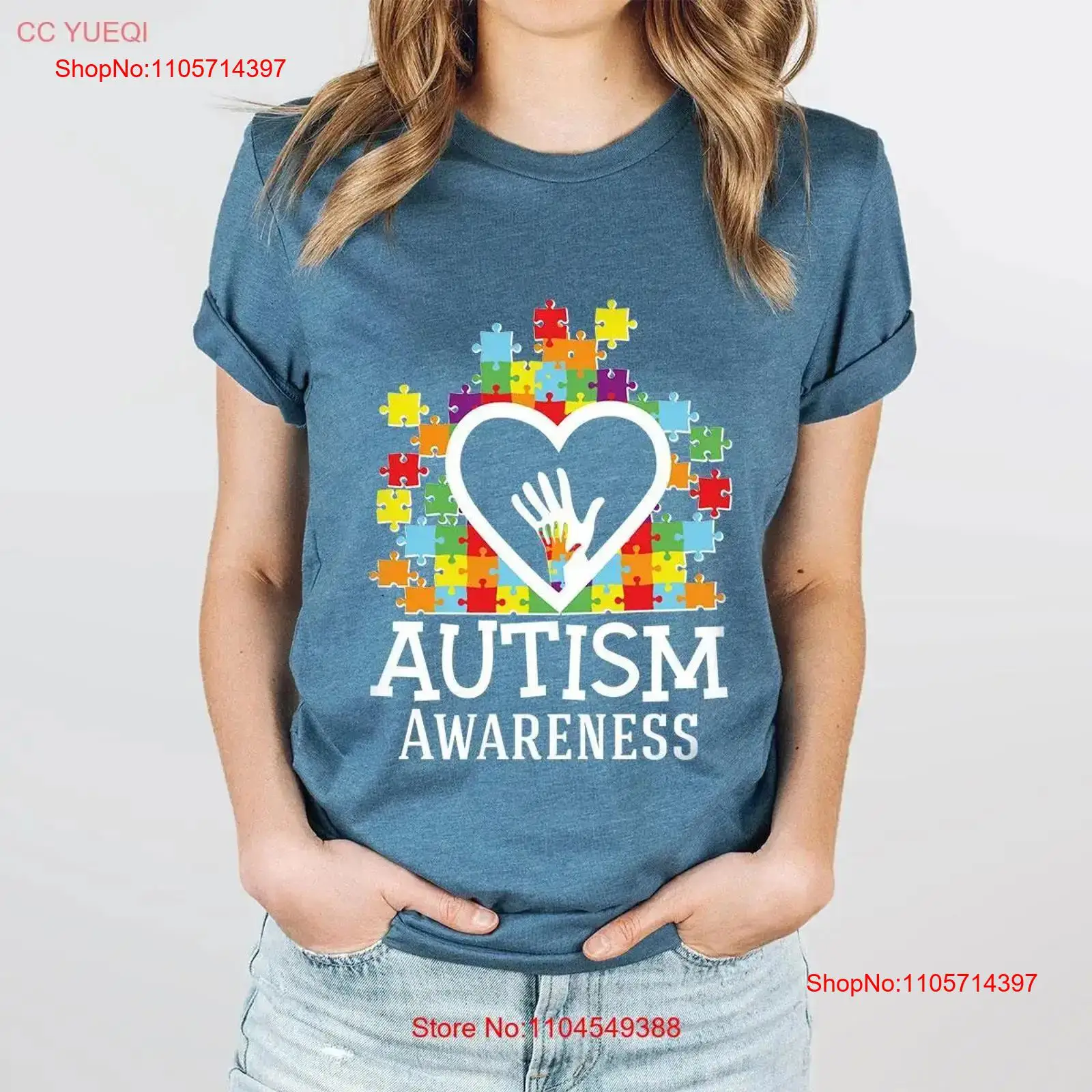 自閉症啓発 Tシャツ ハートパズル キッズグループ 特殊教育 - Kids Education Group のレビューと価格