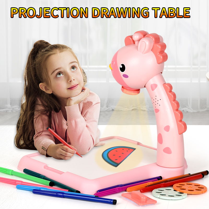 電気鹿投影製図板多機能ライティングボード学習描画消去可能ぬり - Drawing Projector Kids のレビューと価格