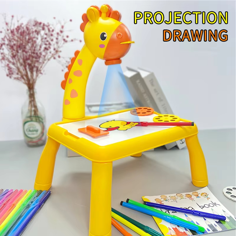電動鹿投影描画ボード多機能ライティングボード学習描画消去可能 - Drawing Projector Kids のレビューと価格