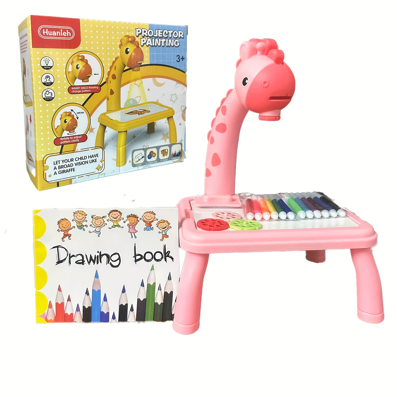 子供用プロジェクター付きお絵かきテーブル、ミニ多機能教育玩具 - Drawing Projector Kids のレビューと価格